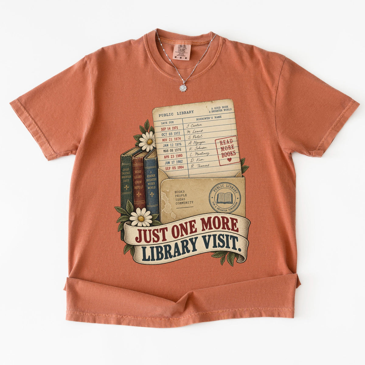 Book Lover Shirt, Just One More Library Visit Vintage Tee Comfort