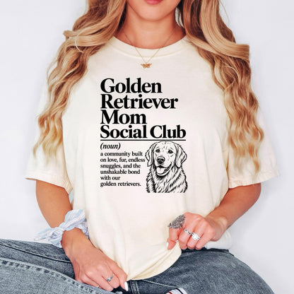 Golden Retriever Mom Shirt, Golden Retriever Mom Social Club Tee, Cute Dog Mom Gift, Golden Mama Shirt, Golden Retriever Lover Gift