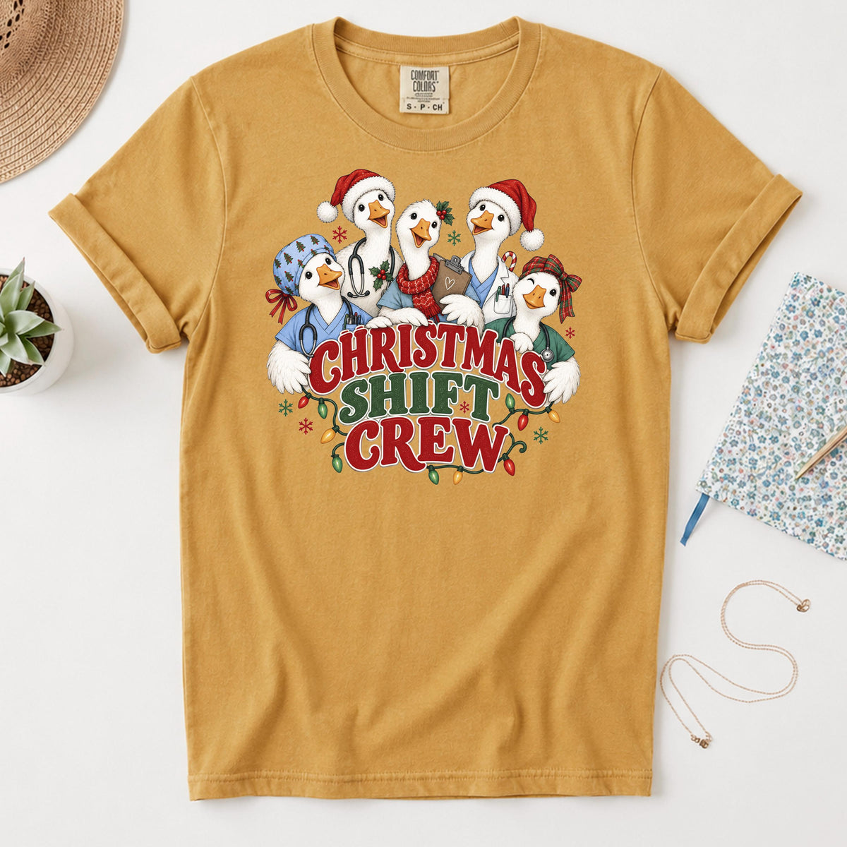 Christmas Shift Crew Shirt, Nurse Christmas Shirt, Medical Christmas Tee, Comfort Colors Holiday Nurse Gift, Doctor Christmas Shirt