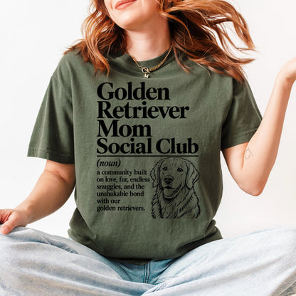 Golden Retriever Mom Shirt, Golden Retriever Mom Social Club Tee, Cute Dog Mom Gift, Golden Mama Shirt, Golden Retriever Lover Gift