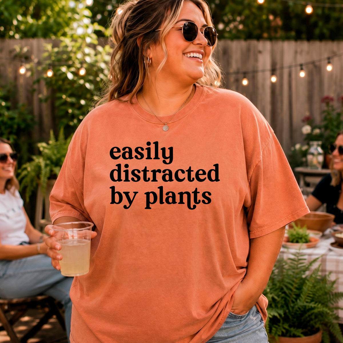 Plant Lover T-Shirt, Easily Distracted By Plants Shirt, Gardener Gift, Comfort Colors C1717 Tee, Funny Plant Mom Shirt, Cottagecore