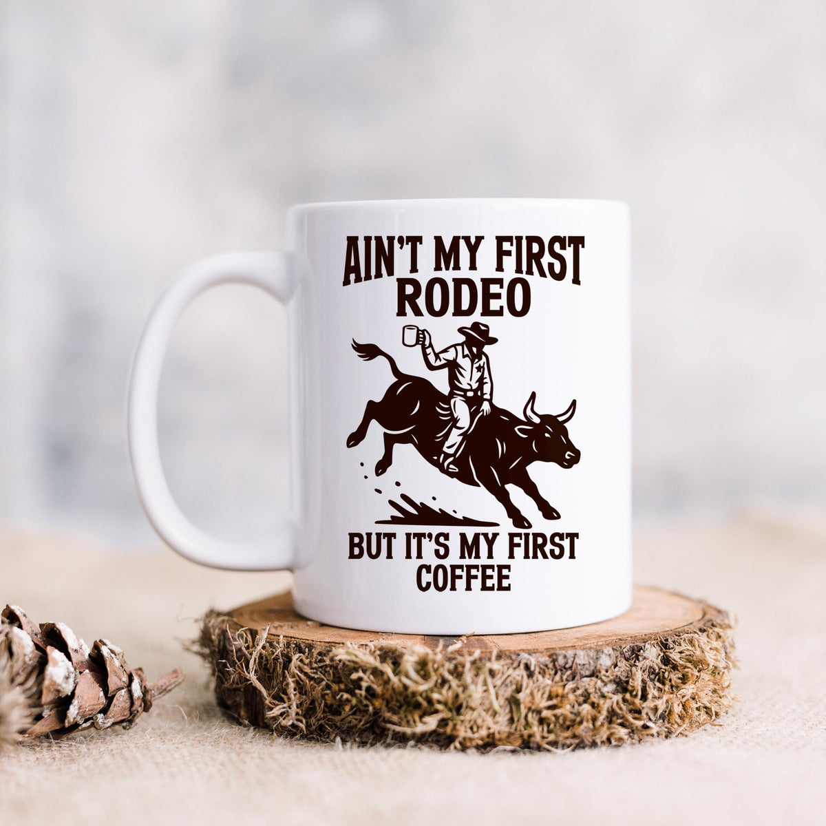 Cowboy Coffee Mug - Funny Western Ceramic Drinkware, Dishwasher Safe Gift