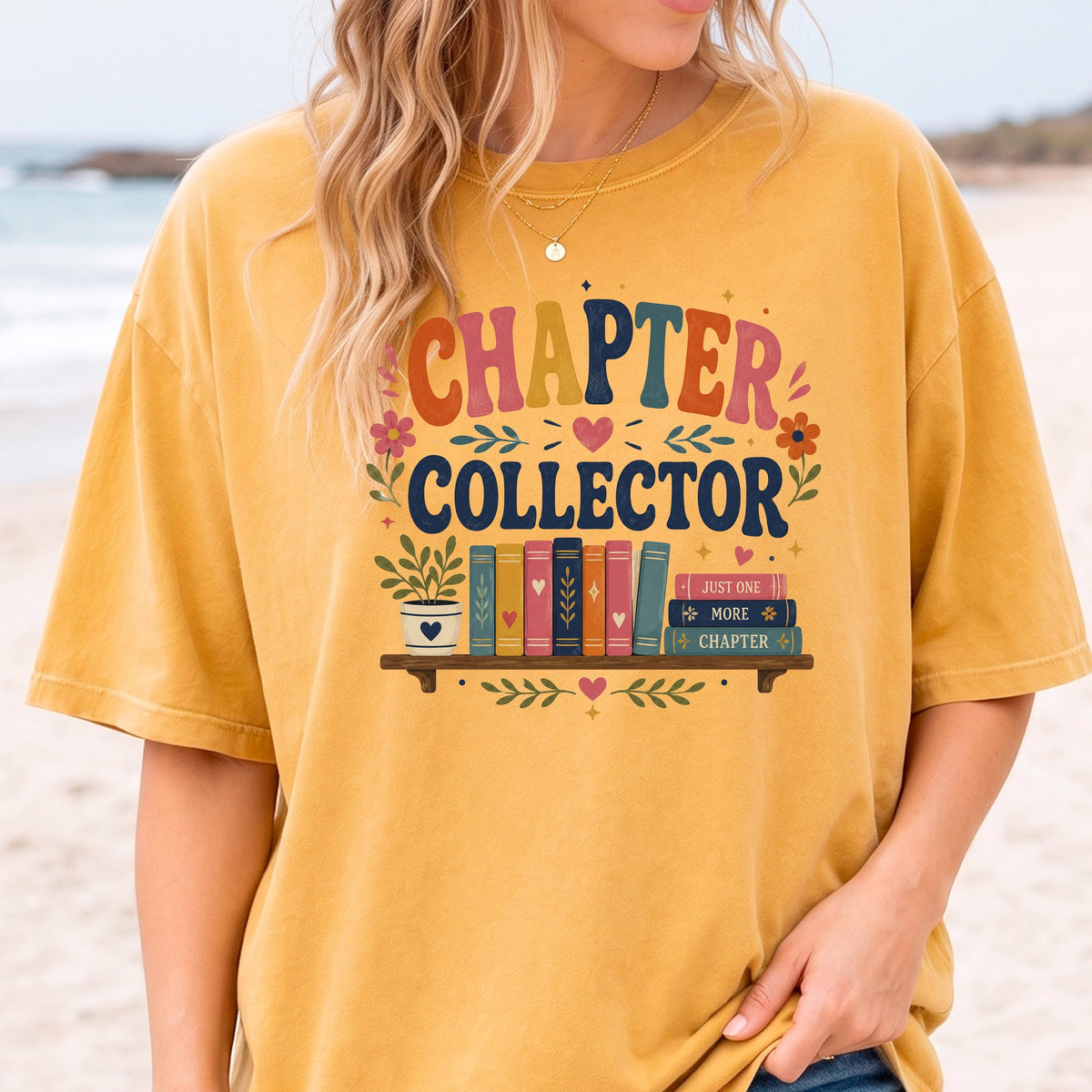 Chapter Collector Shirt, Cute Book Lover Tee, Book Hoarder TBR Pile Gift, Just One More Chapter Reading Shirt, Avid Reader Bookworm Top