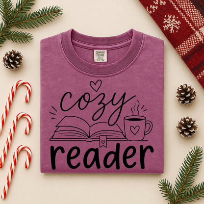 Cozy Reader Shirt, Book Lover Coffee Tee, Just One More Chapter Bookworm Shirt, Cute Reading Gift For Her, Book Club Bookish Top