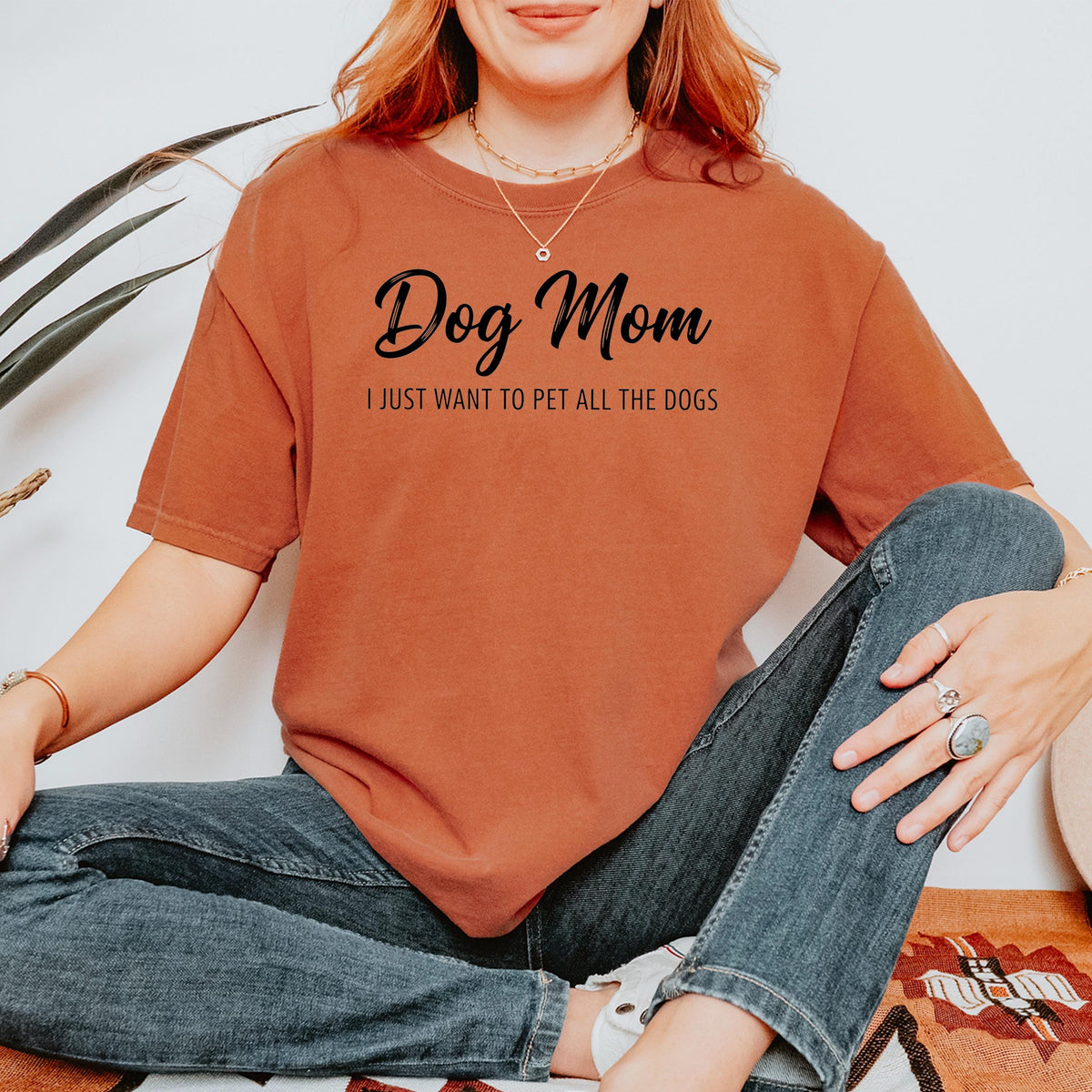 Dog Mom Shirt, I Just Want To Pet All Dogs Tee, Comfort UnisexFit