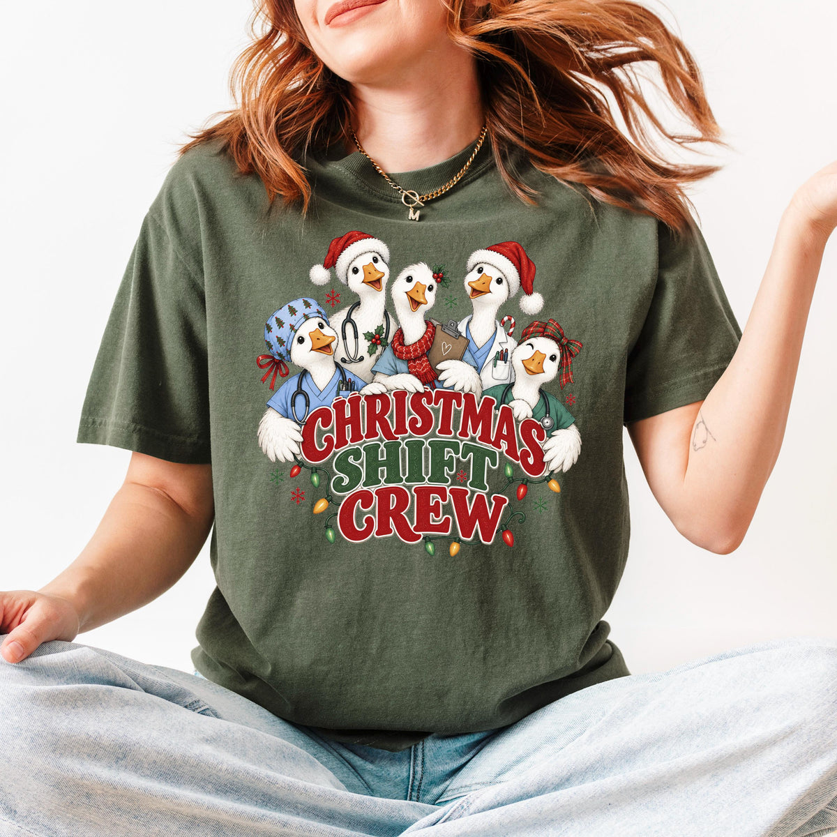 Christmas Shift Crew Shirt, Nurse Christmas Shirt, Medical Christmas Tee, Comfort Colors Holiday Nurse Gift, Doctor Christmas Shirt