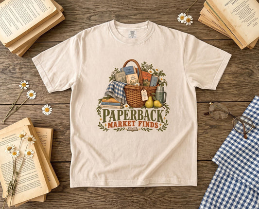 Cottagecore Book Lover Shirt, Paperback Market Finds Tee, Vintage