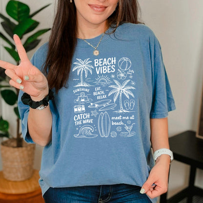 Seashell Shirt Women Comfort Colors Tee, Retro Seashell Shirt, Beachy Shirt Summer Style, Cute Seashell Shirt Ocean Lover Gift