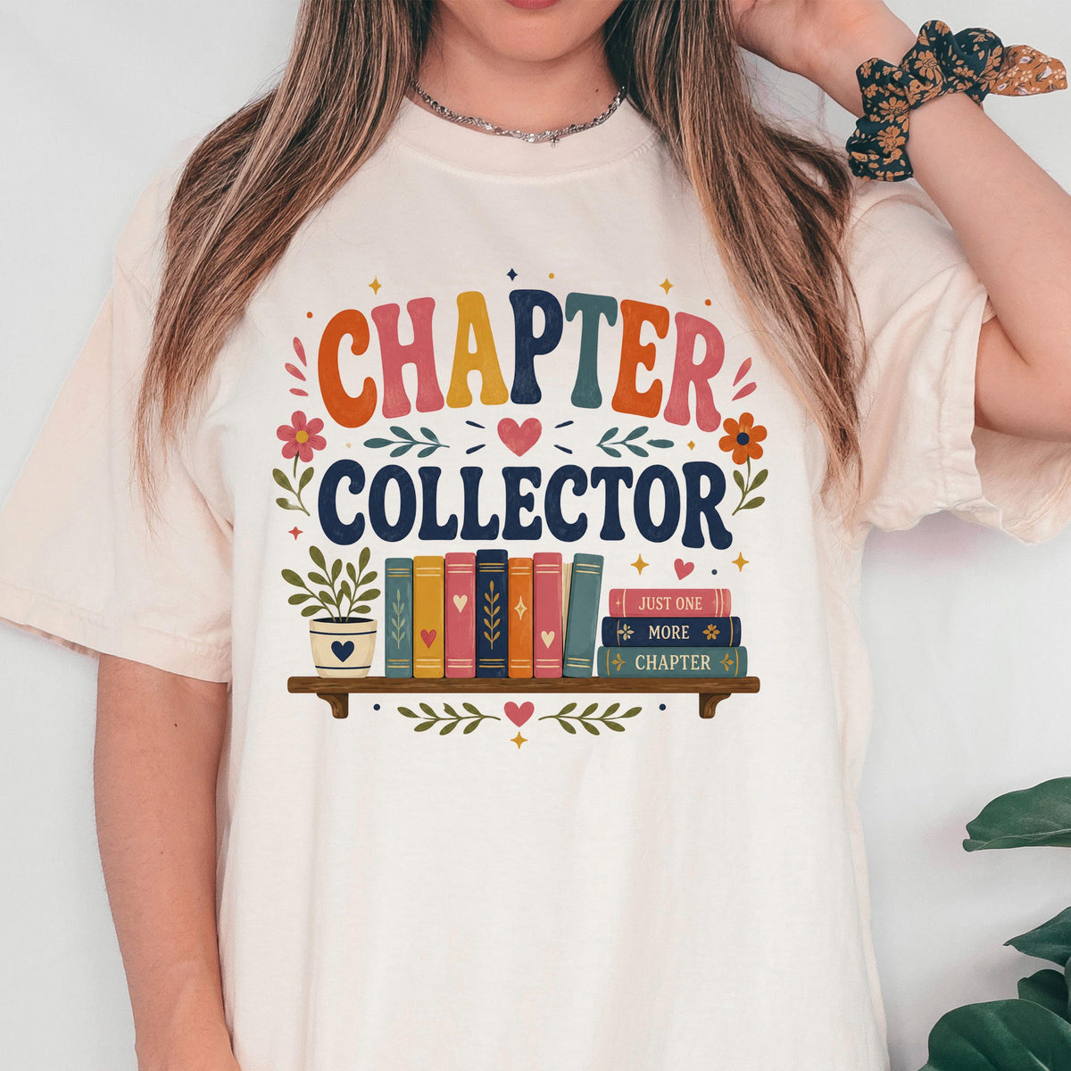Chapter Collector Shirt, Cute Book Lover Tee, Book Hoarder TBR Pile Gift, Just One More Chapter Reading Shirt, Avid Reader Bookworm Top