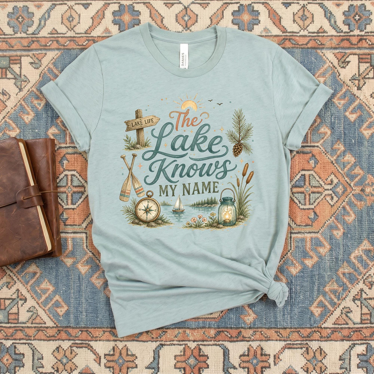 Lake Life Shirt, Bella Canvas 3001 Tee, Lake Knows My Name, Women