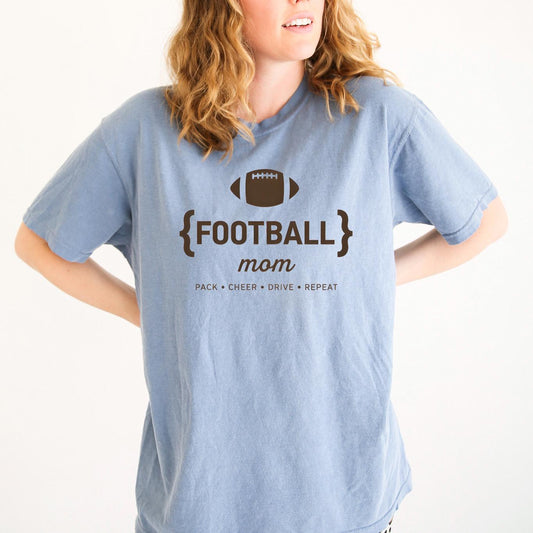 Football Mom Shirt Comfort Colors Tee, Cute Game Day Shirt, Football Mom Gift, Sports Mom Shirt, Football Season Tee, Football Shirt Women