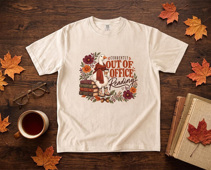 Book Lover Shirt' Currently Out Of Office Goose Tee Comfort Color