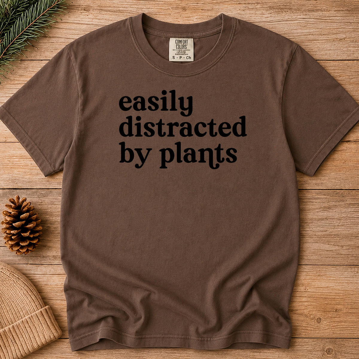 Plant Lover T-Shirt, Easily Distracted By Plants Shirt, Gardener Gift, Comfort Colors C1717 Tee, Funny Plant Mom Shirt, Cottagecore