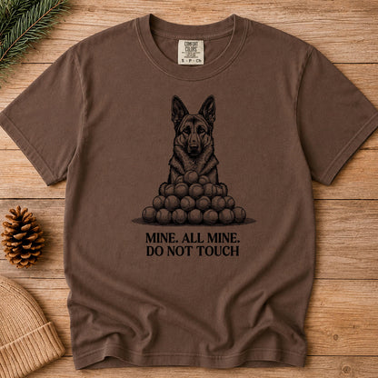 german shepherd shirt, Mine All Mine Tennis Ball Obsessed Tee XS