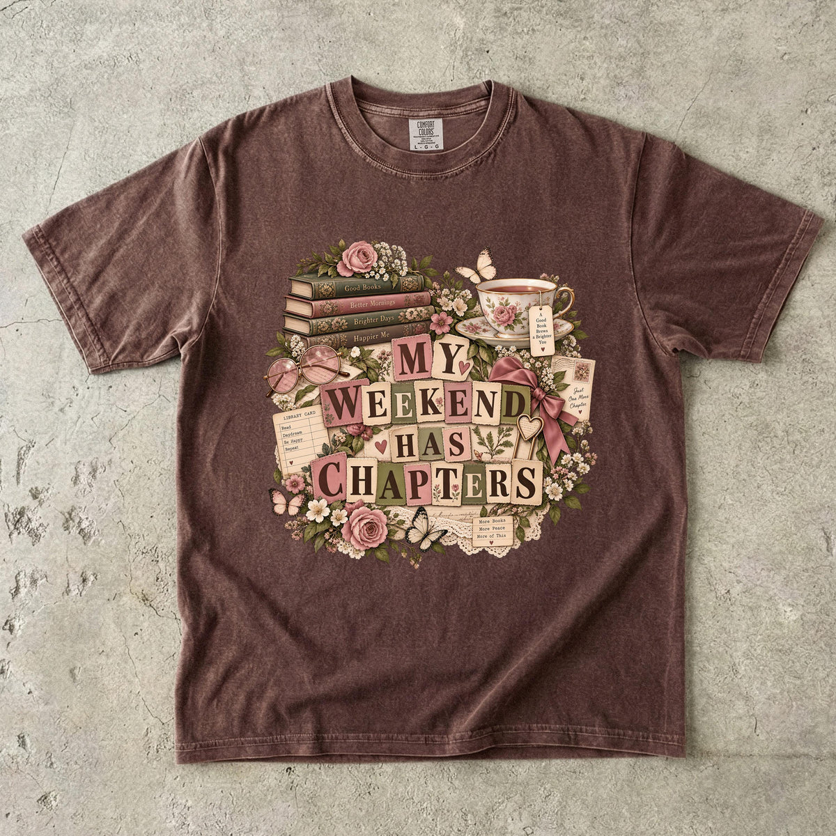 Book Lover Shirt, My Weekend Has Chapters Tee, Cozy Comforts Soft