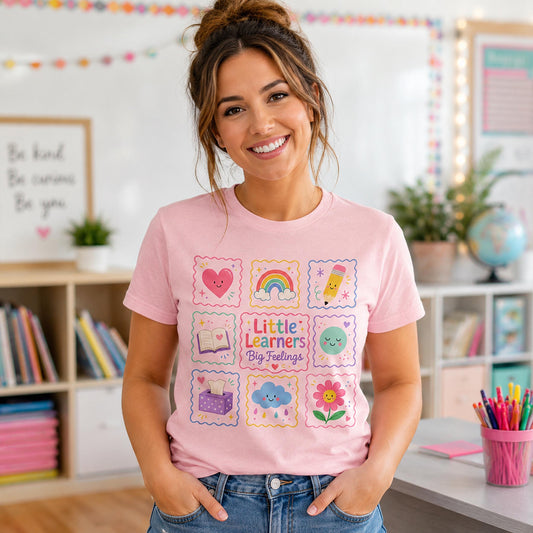 PreK Teacher Shirt, Cute Teacher Shirt, Kindergarten Teacher, Elementary Teacher Tee, Little Learners Big Feelings School Psychologist