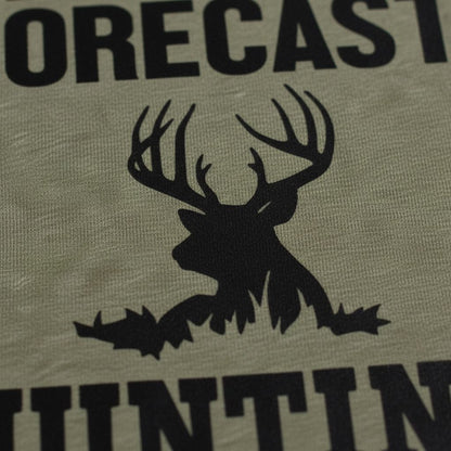 a close-up of a deer silhouette with antlers, accompanied by the text "HUNTING" in a bold, capitalized font.
