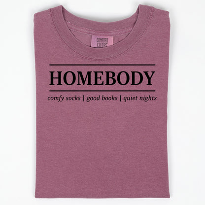 Homebody Shirt', Introvert Book Lover Tee, Comfort Colors Red Soft