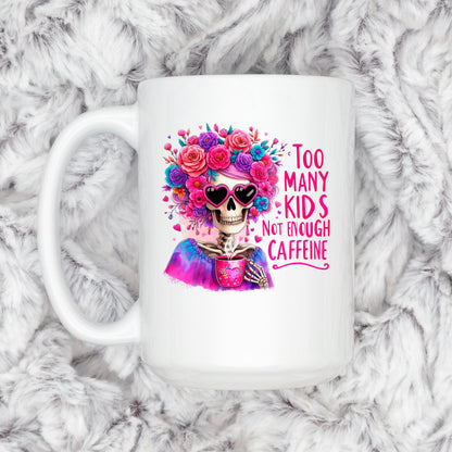 Funny Coffee Mug – Colorful Ceramic Tea Cup with Vibrant Floral Crown Design