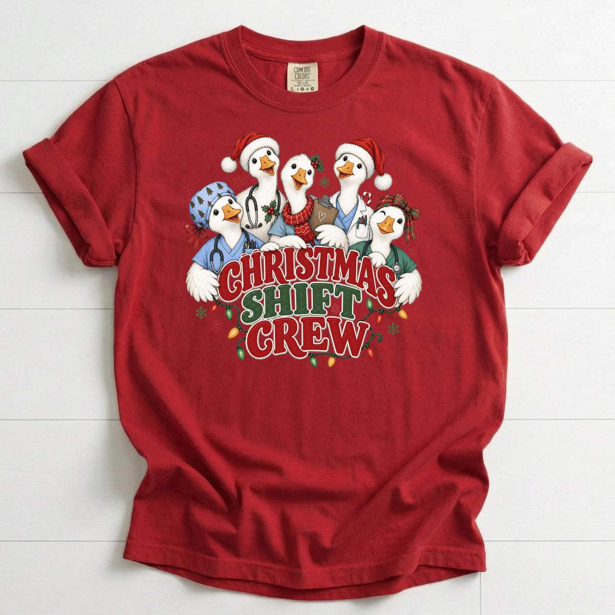 Christmas Shift Crew Shirt, Nurse Christmas Shirt, Medical Christmas Tee, Comfort Colors Holiday Nurse Gift, Doctor Christmas Shirt
