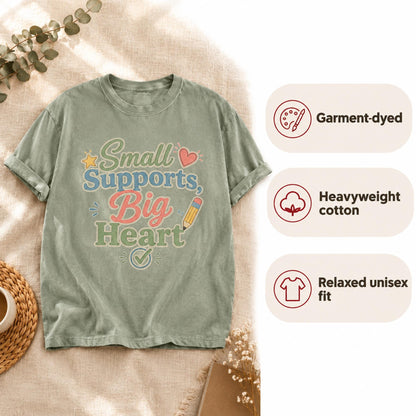 Small Supports Big Wins Shirt, Paraprofessional Tee, Sped Teacher Shirt, Special Education Para Gift, Behavior Tech Teacher Aide Shirt