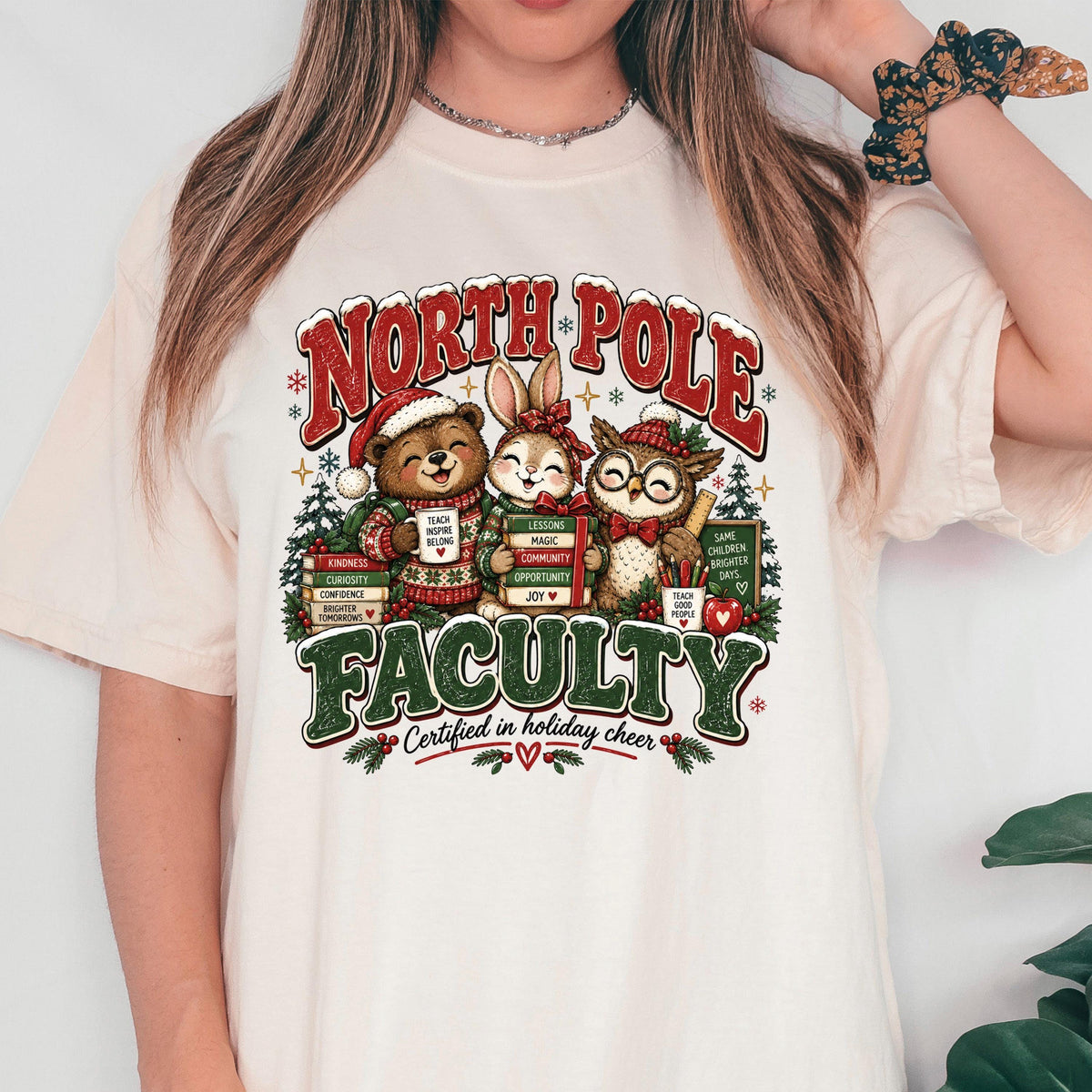 North Pole Faculty Shirt, Teacher Christmas Tee, Cute Holiday Teacher Gift, Teacher Squad Xmas Shirt, School Christmas Educator Top