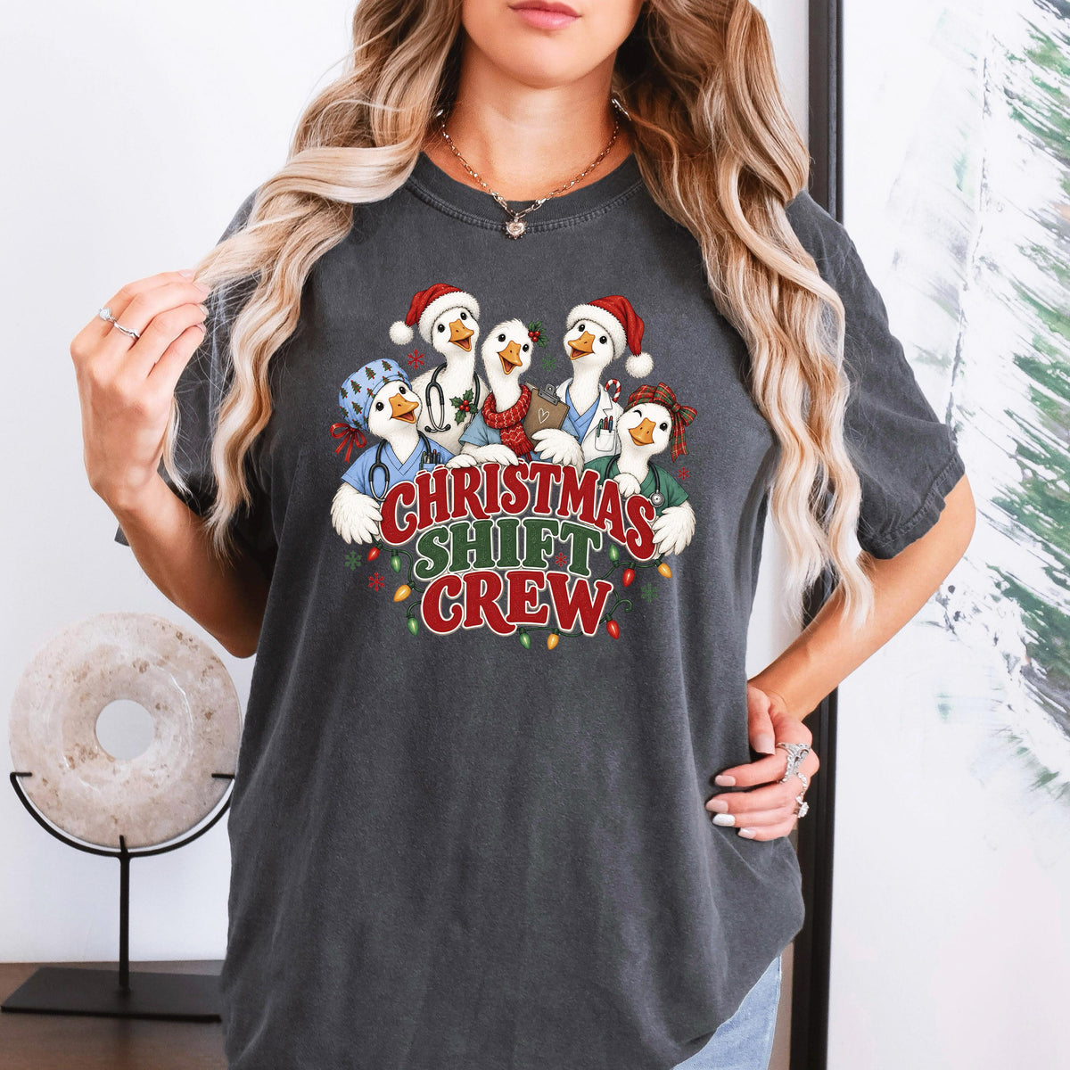 Christmas Shift Crew Shirt, Nurse Christmas Shirt, Medical Christmas Tee, Comfort Colors Holiday Nurse Gift, Doctor Christmas Shirt