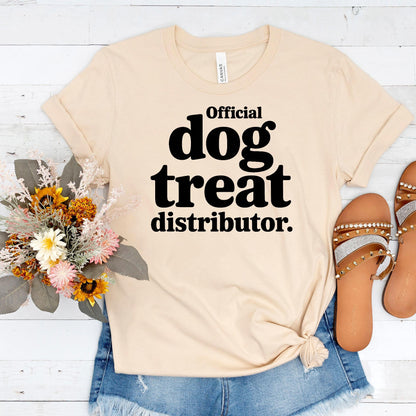 Bella Canvas Tee Funny Dog Shirt For Women, Official Treat Dealer Shirt, Dog Treat Mom Graphic Tee, Dog Owner Gift, Dog Person Gift