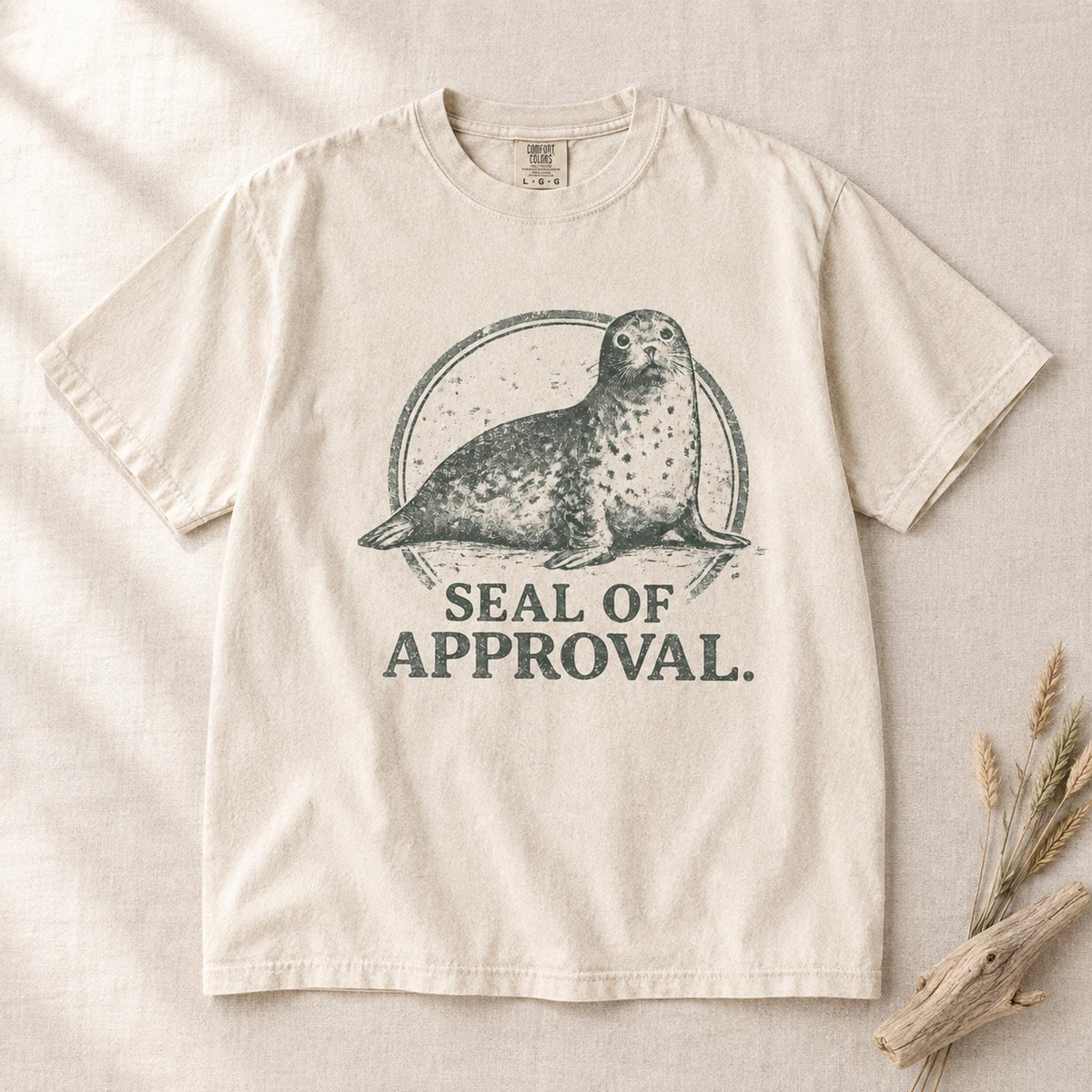 Seal of approval Comfort Colors Tee, funny animal meme design, soft cotton ocean lover gift, playful marine life style 😊