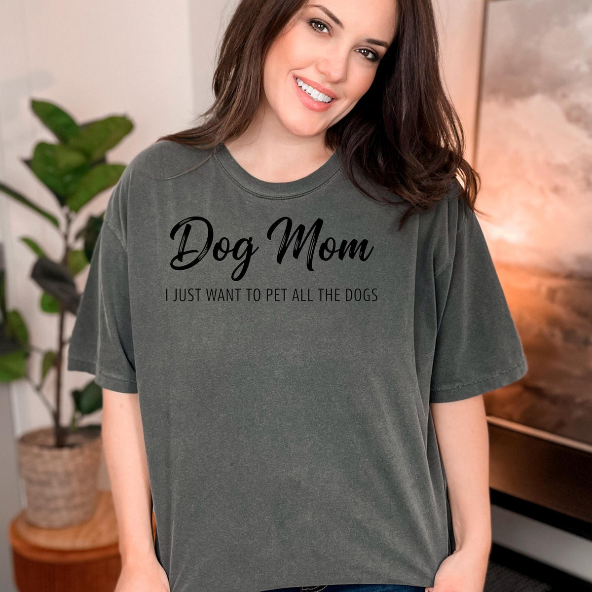 Dog Mom Shirt, I Just Want To Pet All Dogs Tee, Comfort UnisexFit