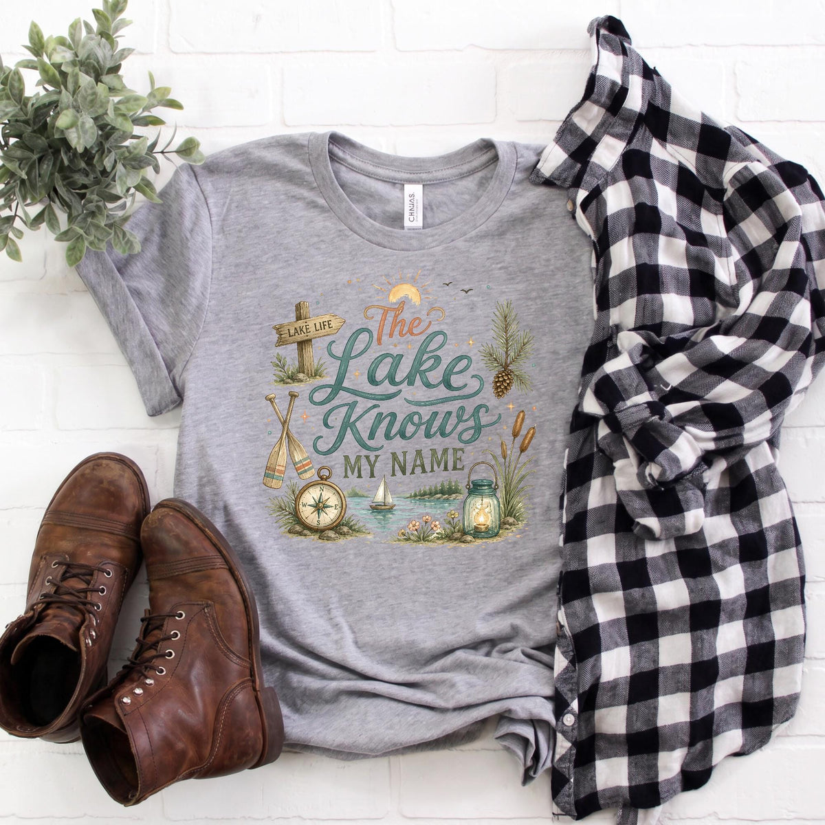 Lake Life Shirt, Bella Canvas 3001 Tee, Lake Knows My Name, Women