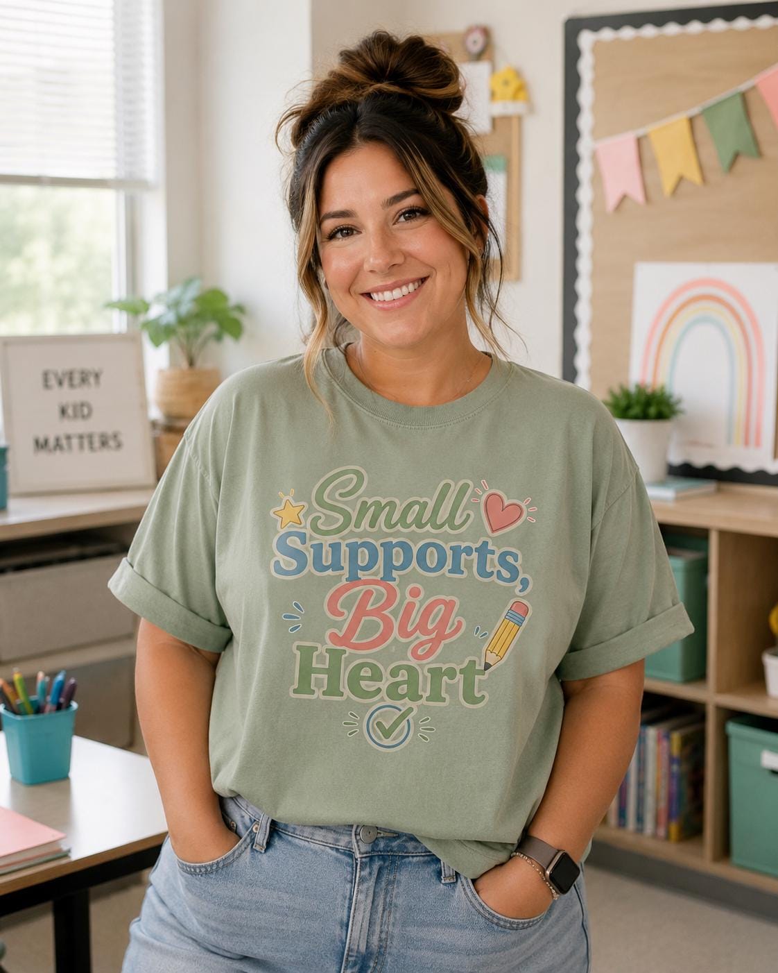 Small Supports Big Wins Shirt, Paraprofessional Tee, Sped Teacher Shirt, Special Education Para Gift, Behavior Tech Teacher Aide Shirt