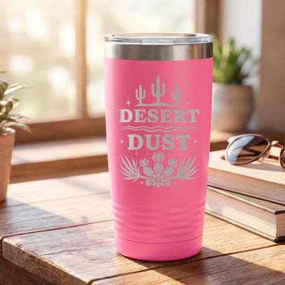 Cactus Tumbler, 20oz Insulated Stainless Steel, Desert Sunset Art