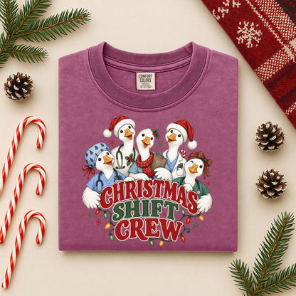 Christmas Shift Crew Shirt, Nurse Christmas Shirt, Medical Christmas Tee, Comfort Colors Holiday Nurse Gift, Doctor Christmas Shirt
