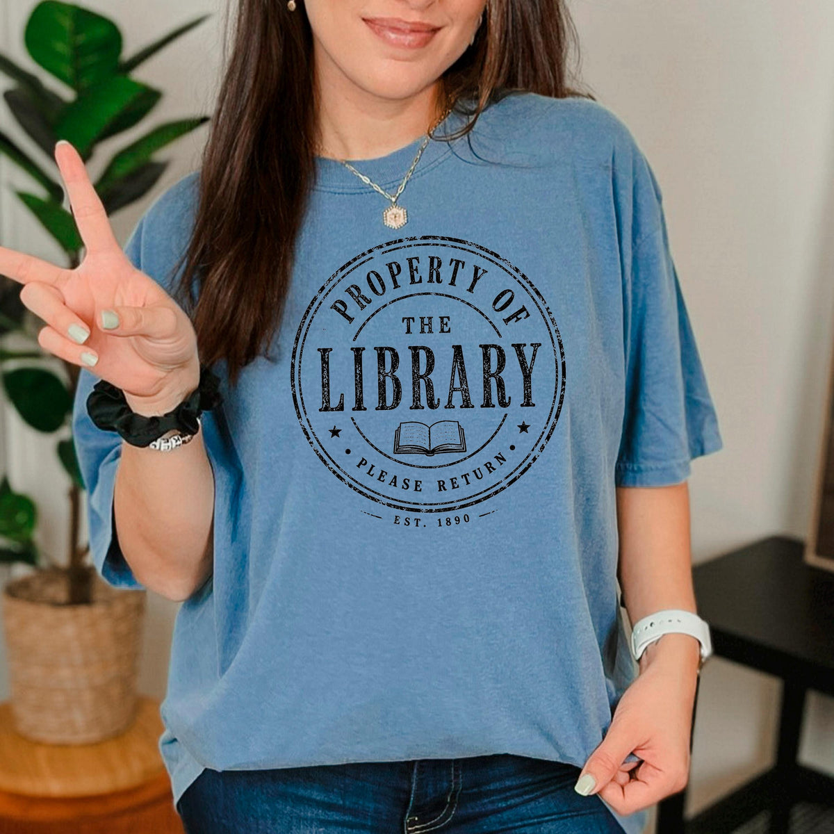 Property Of The Library Shirt, Librarian Tee, Cute Library Book Lover Shirt, School Librarian Gift, Please Return Bookworm Reader Top
