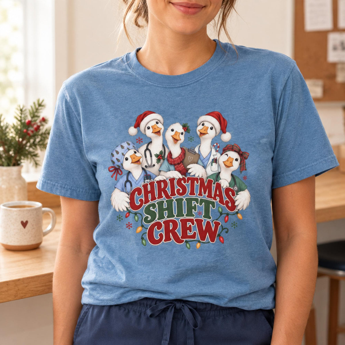 Christmas Shift Crew Shirt, Nurse Christmas Shirt, Medical Christmas Tee, Comfort Colors Holiday Nurse Gift, Doctor Christmas Shirt