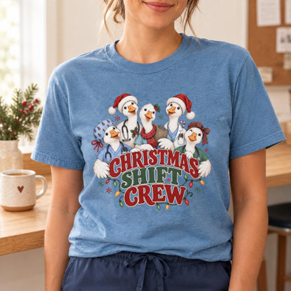 Christmas Shift Crew Shirt, Nurse Christmas Shirt, Medical Christmas Tee, Comfort Colors Holiday Nurse Gift, Doctor Christmas Shirt