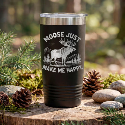 Personalized Moose Tumbler, 20 Oz. Stainless Insulated Travel Cup