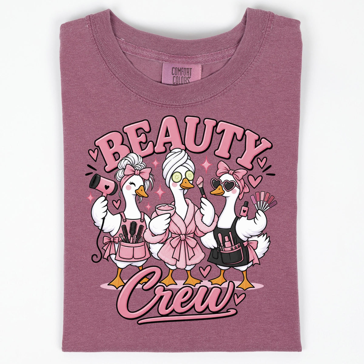 Beauty Crew Shirt, Funny Silly Goose Hairstylist Tee, Esthetician Nail Tech Gift, Salon Team Cosmetology Shirt, Makeup Artist Top