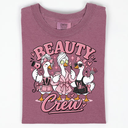 Beauty Crew Shirt, Funny Silly Goose Hairstylist Tee, Esthetician Nail Tech Gift, Salon Team Cosmetology Shirt, Makeup Artist Top