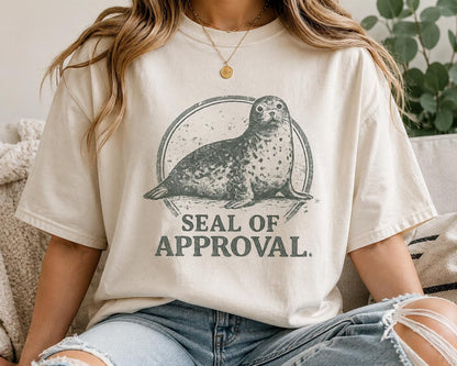 Seal of approval Comfort Colors Tee, funny animal meme design, soft cotton ocean lover gift, playful marine life style 😊