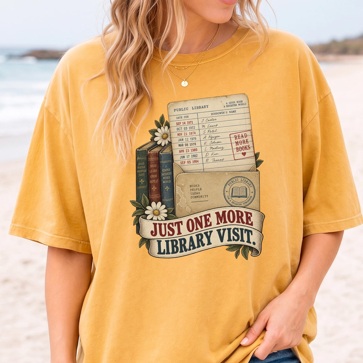 Book Lover Shirt, Just One More Library Visit Vintage Tee Comfort