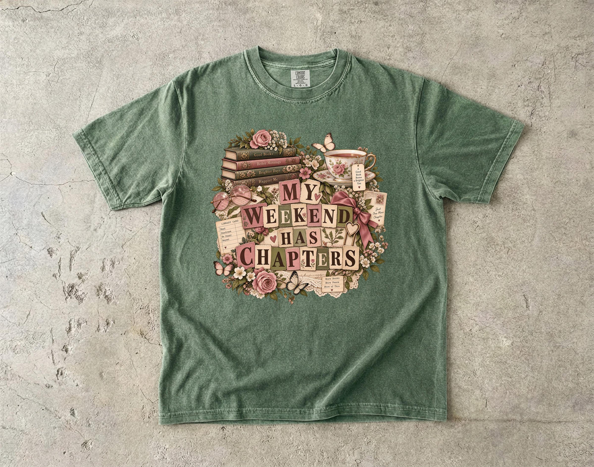 Book Lover Shirt, My Weekend Has Chapters Tee, Cozy Comforts Soft