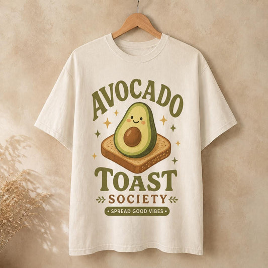 Avocado Toast Society Shirt, Spread Good Vibes Tee, Funny Foodie Comfort Colors Shirt, Cute Avocado Lover Gift, Brunch Shirt