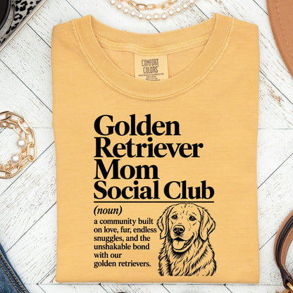 Golden Retriever Mom Shirt, Golden Retriever Mom Social Club Tee, Cute Dog Mom Gift, Golden Mama Shirt, Golden Retriever Lover Gift