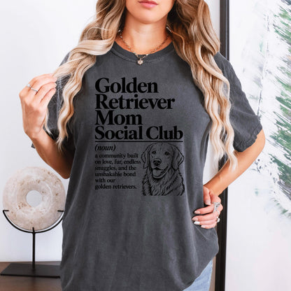 Golden Retriever Mom Shirt, Golden Retriever Mom Social Club Tee, Cute Dog Mom Gift, Golden Mama Shirt, Golden Retriever Lover Gift