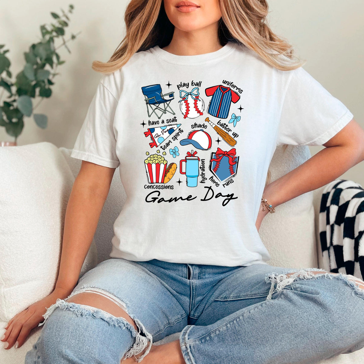 Baseball Graphic Tee – Retro Women's Baseball Shirt With Cute Sports Design