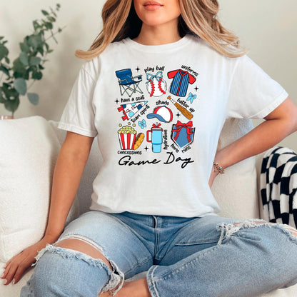 Baseball Graphic Tee – Retro Women's Baseball Shirt With Cute Sports Design