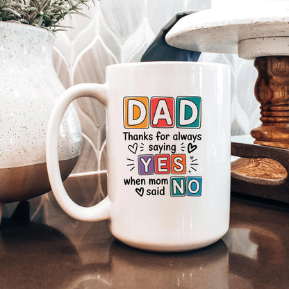 Funny Dad Coffee Mug – Ceramic, Dishwasher Safe Gift for Father's Day