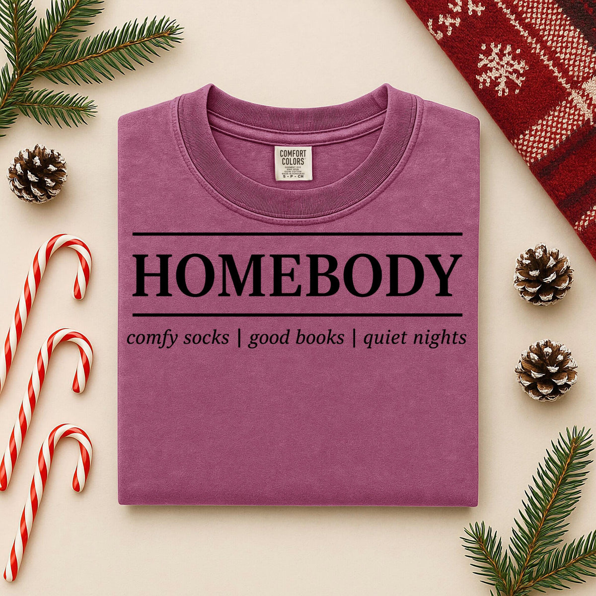 Homebody Shirt', Introvert Book Lover Tee, Comfort Colors Red Soft